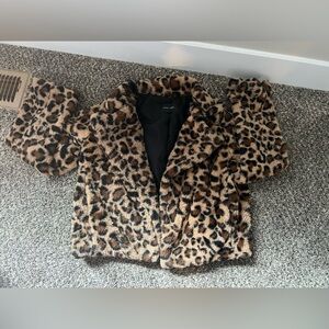 Cheetah print coat